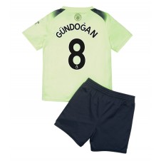 Manchester City Ilkay Gundogan #8 Tredjeställ Barn 2022-23 Korta ärmar (+ Korta byxor)